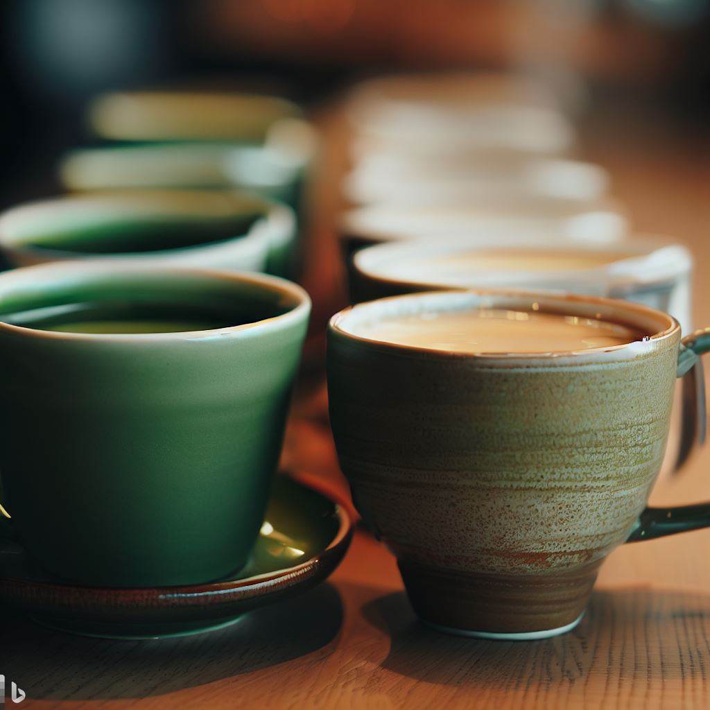 ระหว่างชาเขียวและกาแฟ กาแฟ vs ชาเขียว